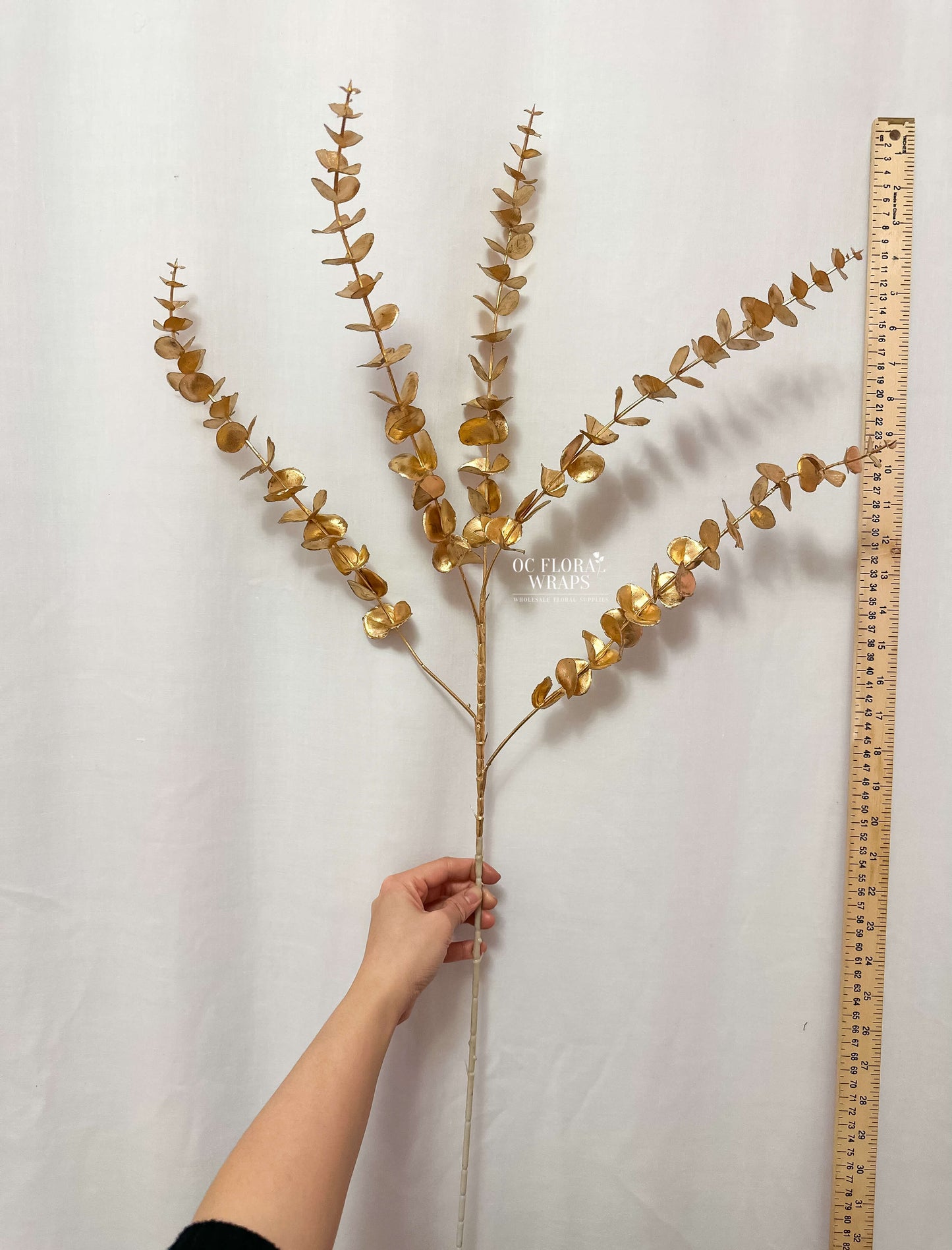 Artificial Gold Baby Eucalyptus Stem, 1 Stem