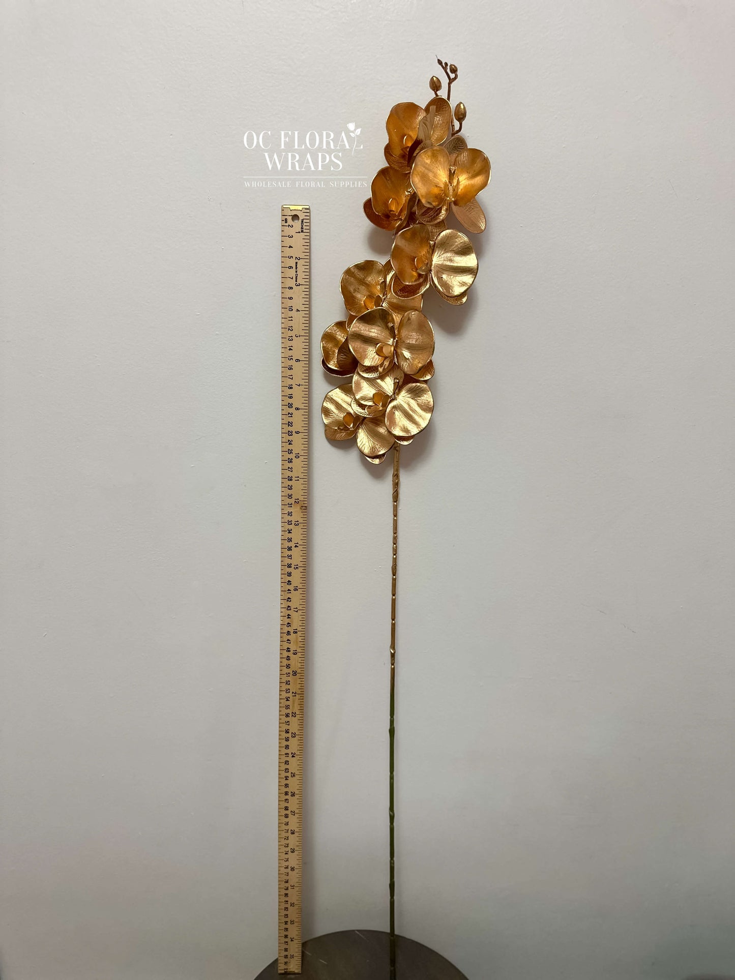 Faux Gold Phalaenopsis Orchid, 1 Stem 40in